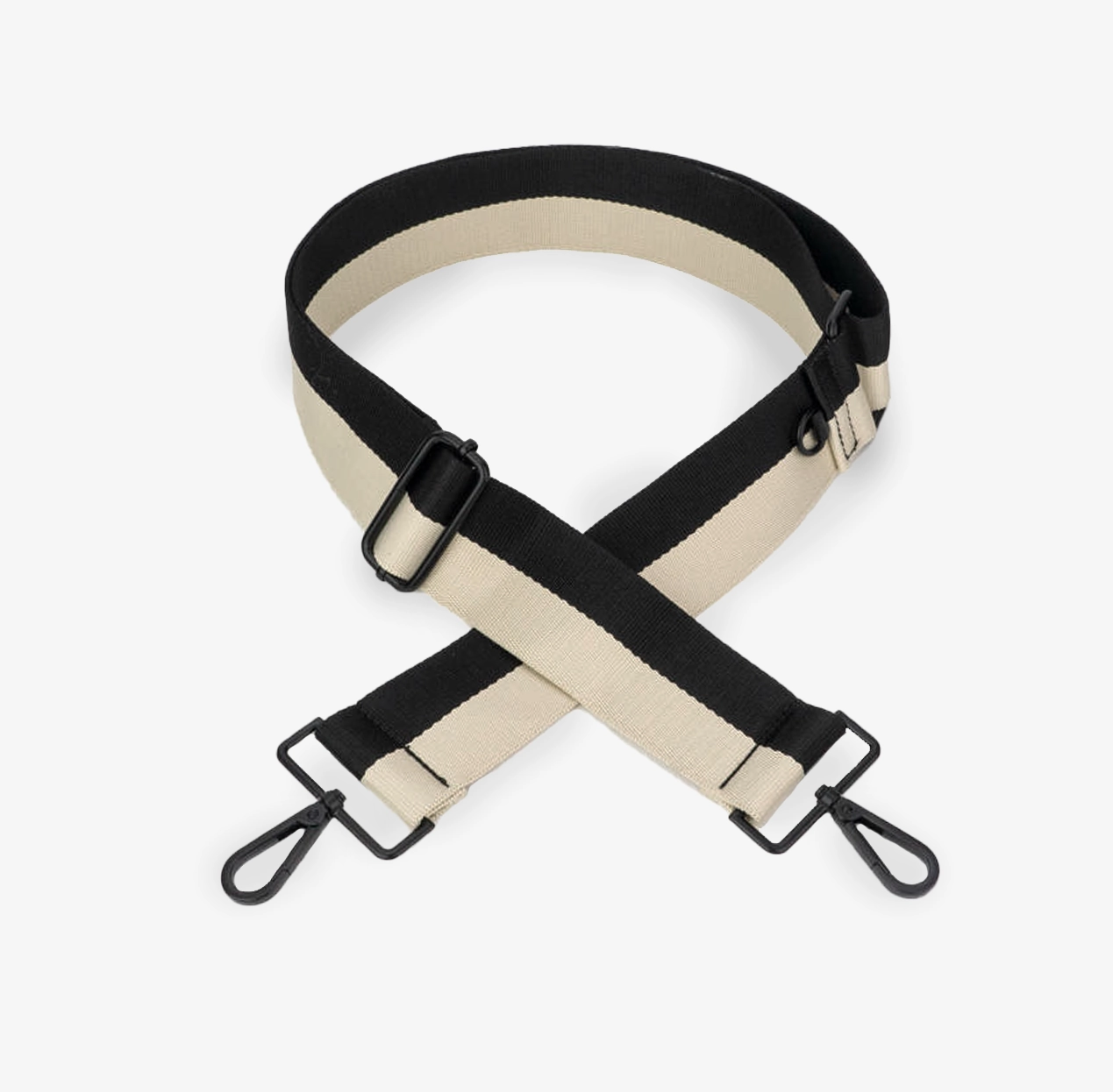 black   cream colorblock strap