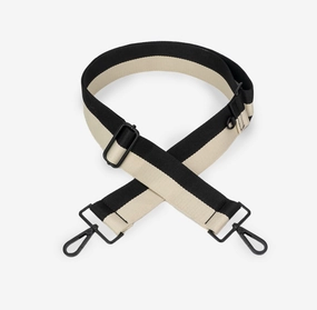 black   cream colorblock strap