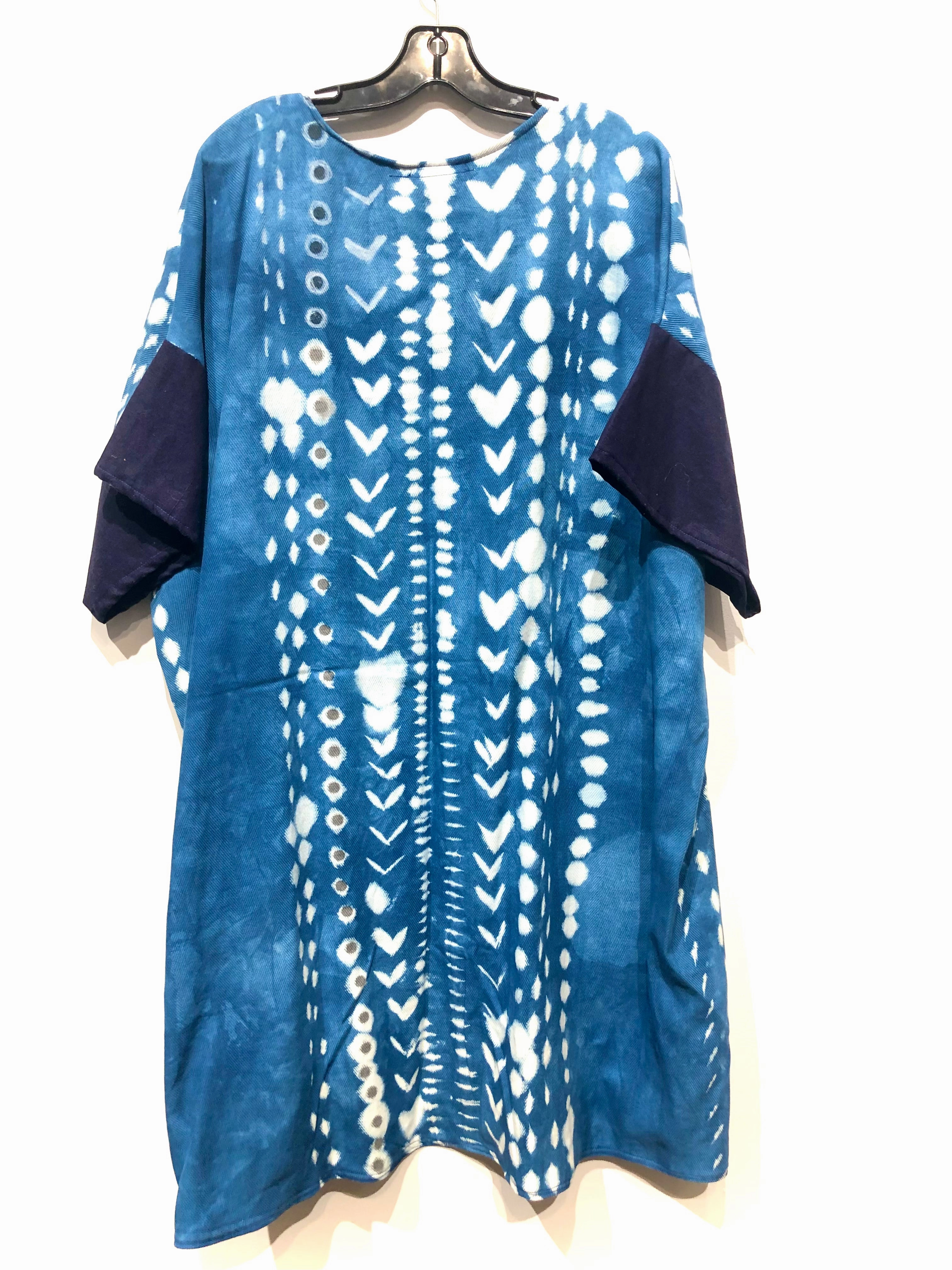 Indigo pattern topper
